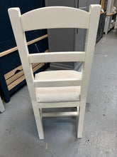 Load image into Gallery viewer, 4 x SUSSEX COTSWOLD CREAM
Ladderback Chair Linen Seat Pad Quality Furniture Clearance Ltd