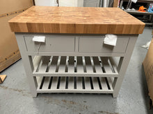 Load image into Gallery viewer, CHESTER DOVE GREY Butcher Block Island Quality Furniture Clearance Ltd