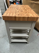 Load image into Gallery viewer, CHESTER DOVE GREY Butcher Block Island Quality Furniture Clearance Ltd