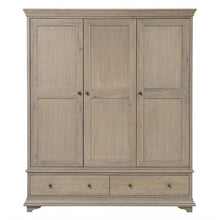 Load image into Gallery viewer, WINCHCOMBE SMOKED OAK Triple Wardrobe Quality Furniture Clearance Ltd