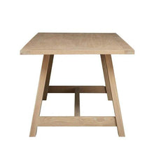 Load image into Gallery viewer, INGLESHAM WHITEWASH OAK
6 Seater Trestle Dining Table Quality Furniture Clearance Ltd