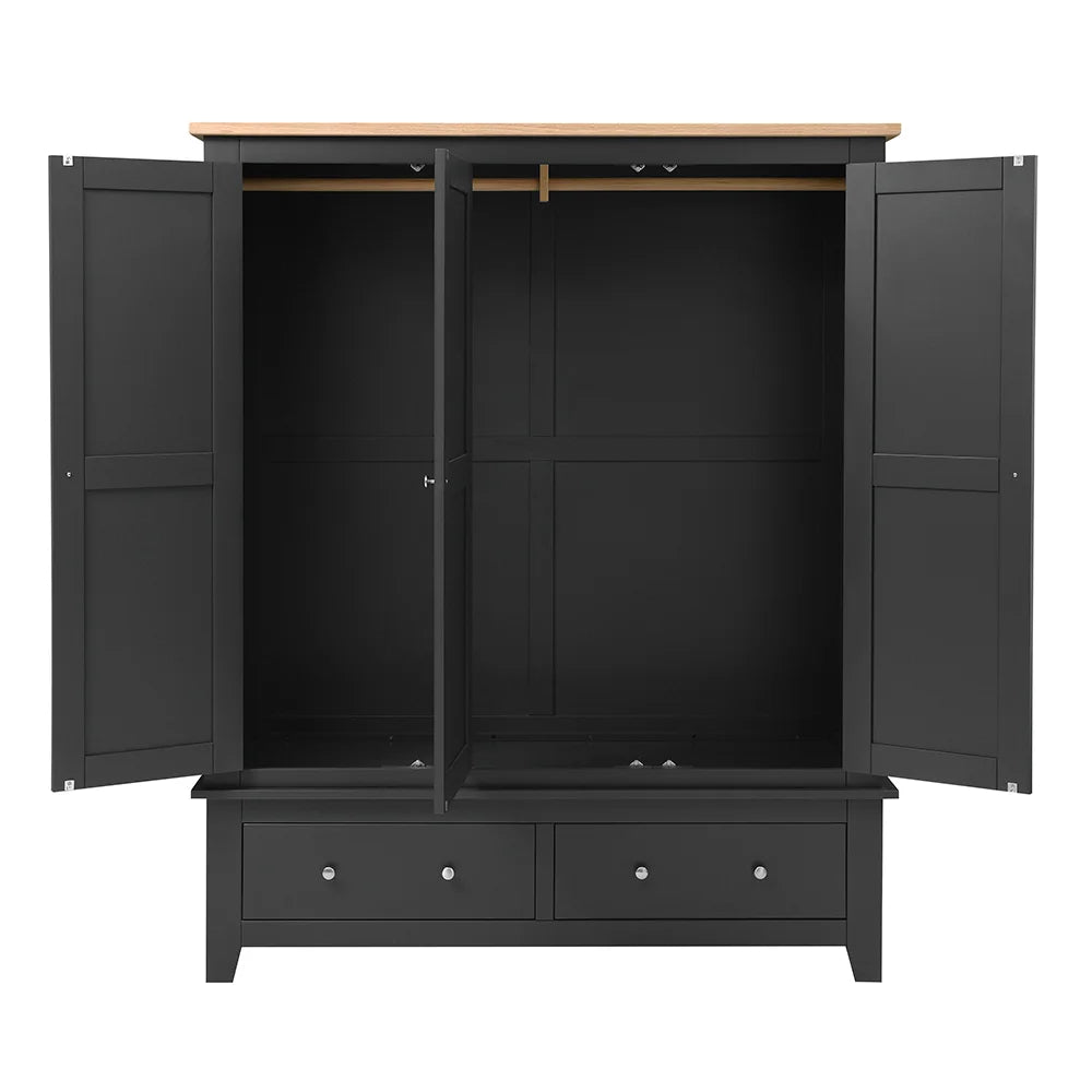 CHESTER CHARCOAL
Triple Wardrobe Quality Furniture Clearance Ltd
