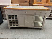 Load image into Gallery viewer, Hampshire ‘Country Life’ kitchen Island With Wine Rack - Pale Green Quality Furniture Clearance Ltd
