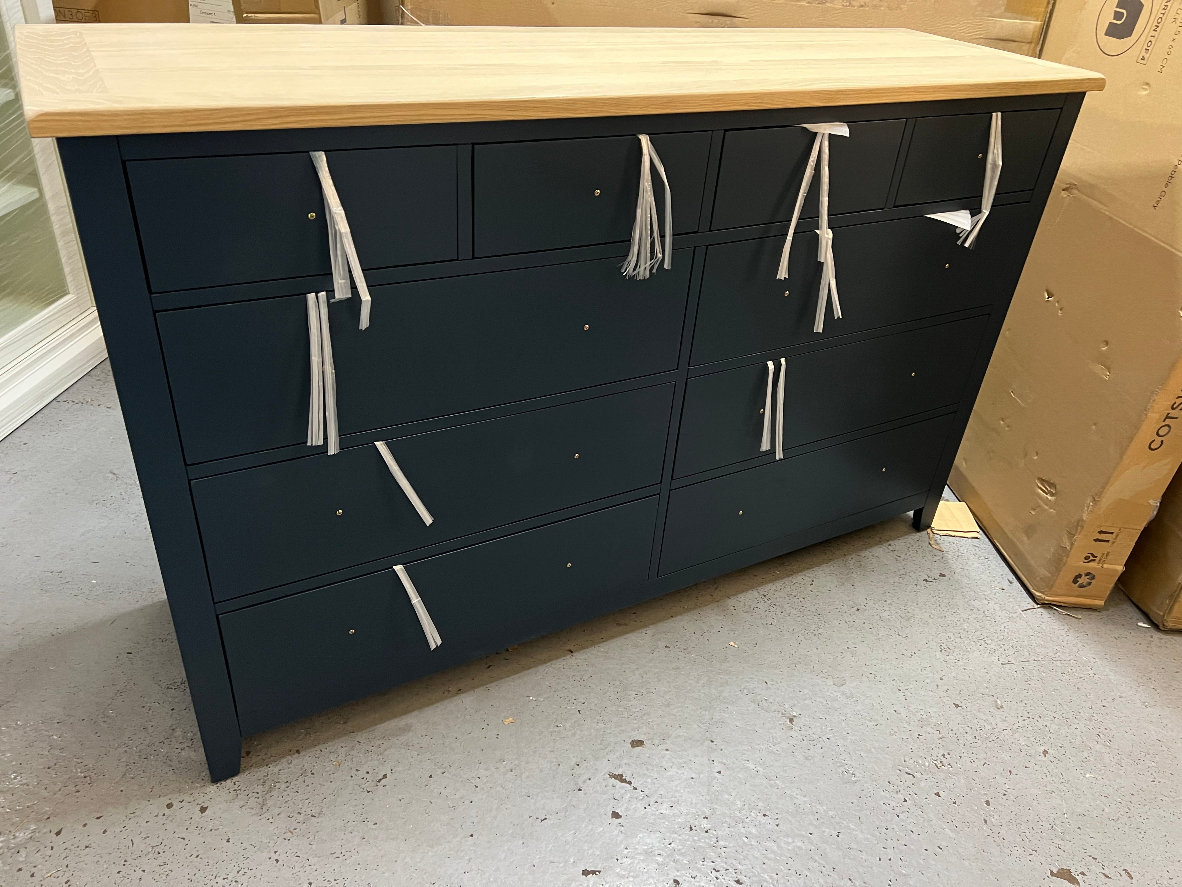 Chester Midnight Blue 10 Drawer Chest Quality Furniture Clearance Ltd