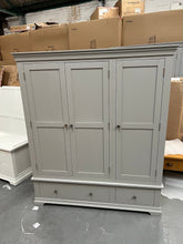 Load image into Gallery viewer, Chantilly Pebble Grey Triple Wardrobe furniture delivered
