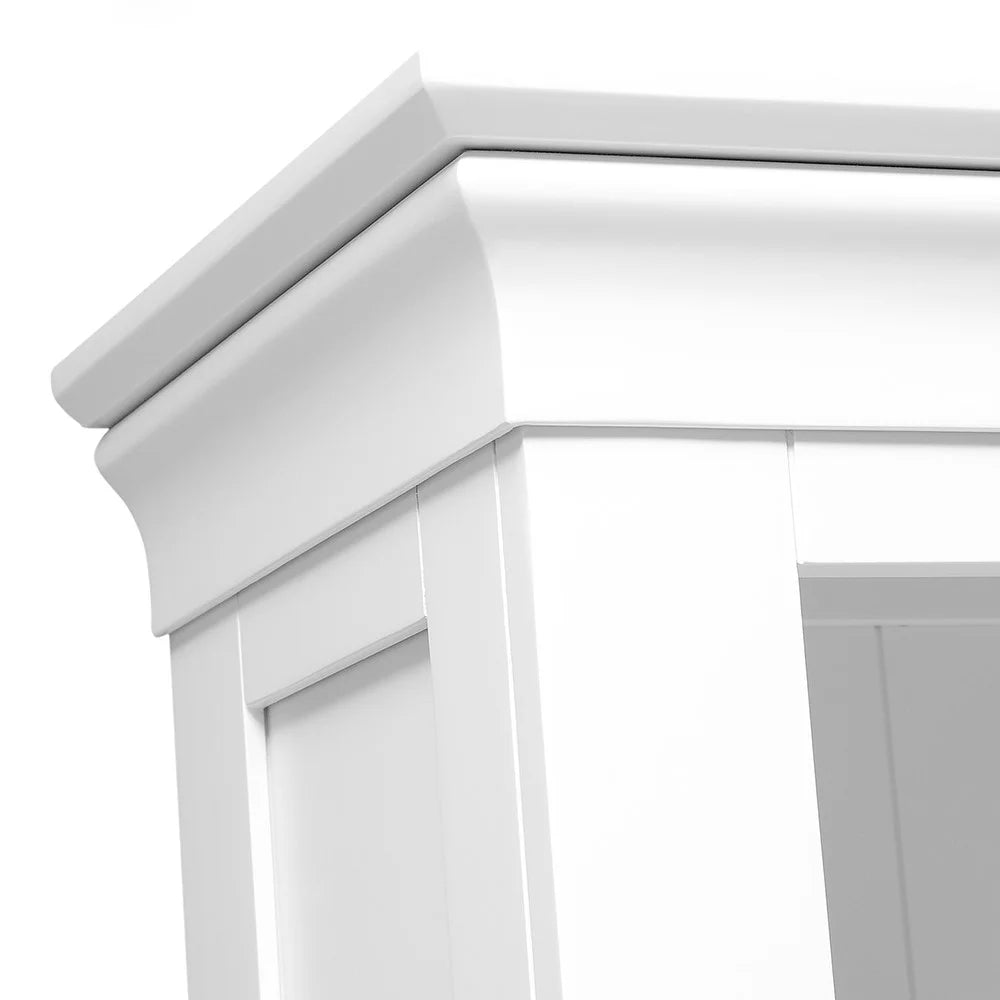 Chantilly Warm White Large Bookcase. furniture delivered