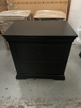 Load image into Gallery viewer, CHANTILLY DUSKY BLACK
Set of 2 Jumbo Bedside Tables - Quality Furniture Clearance Ltd
