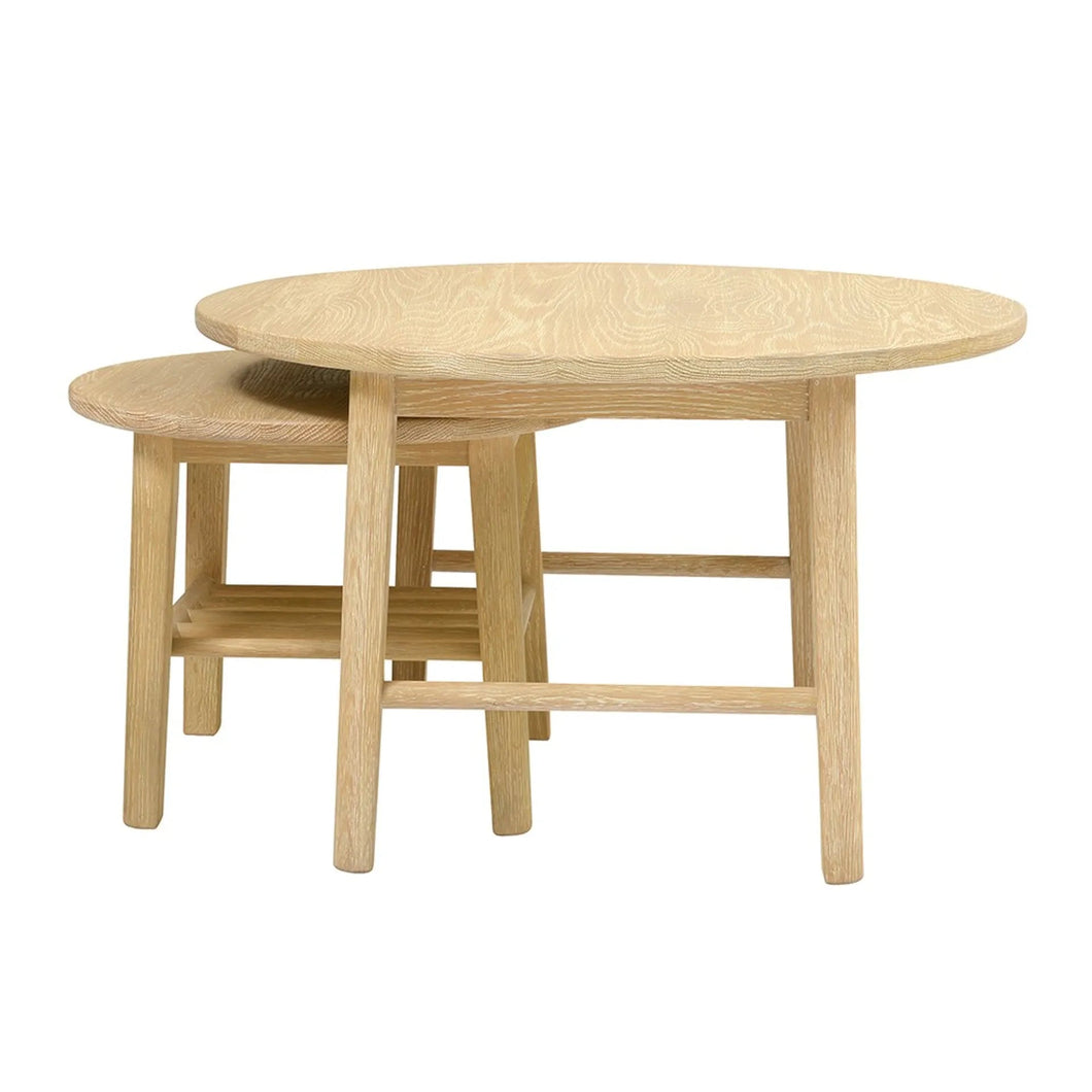BERKELEY NORDIC OAK
Round Nesting Coffee Table Quality Furniture Clearance Ltd