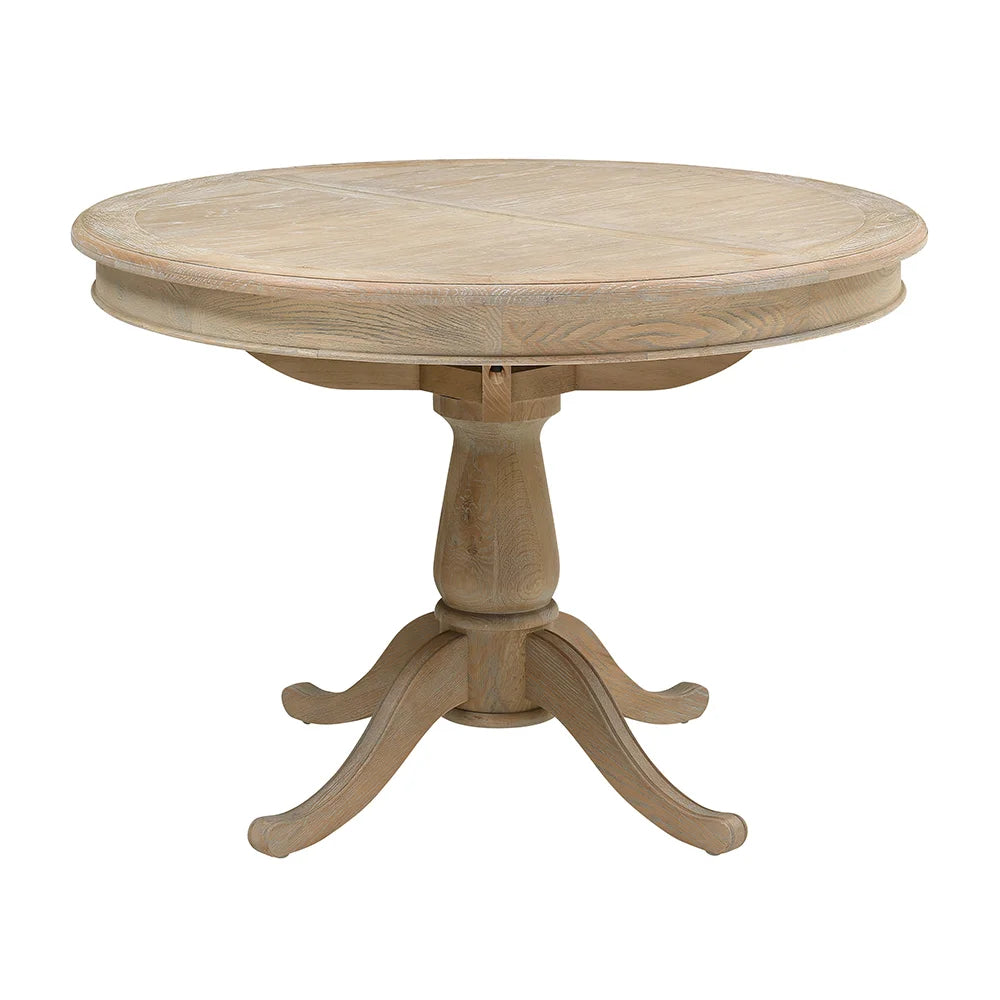 CAMILLE LIMEWASH OAK
Extending Round Dining Table Quality Furniture Clearance Ltd