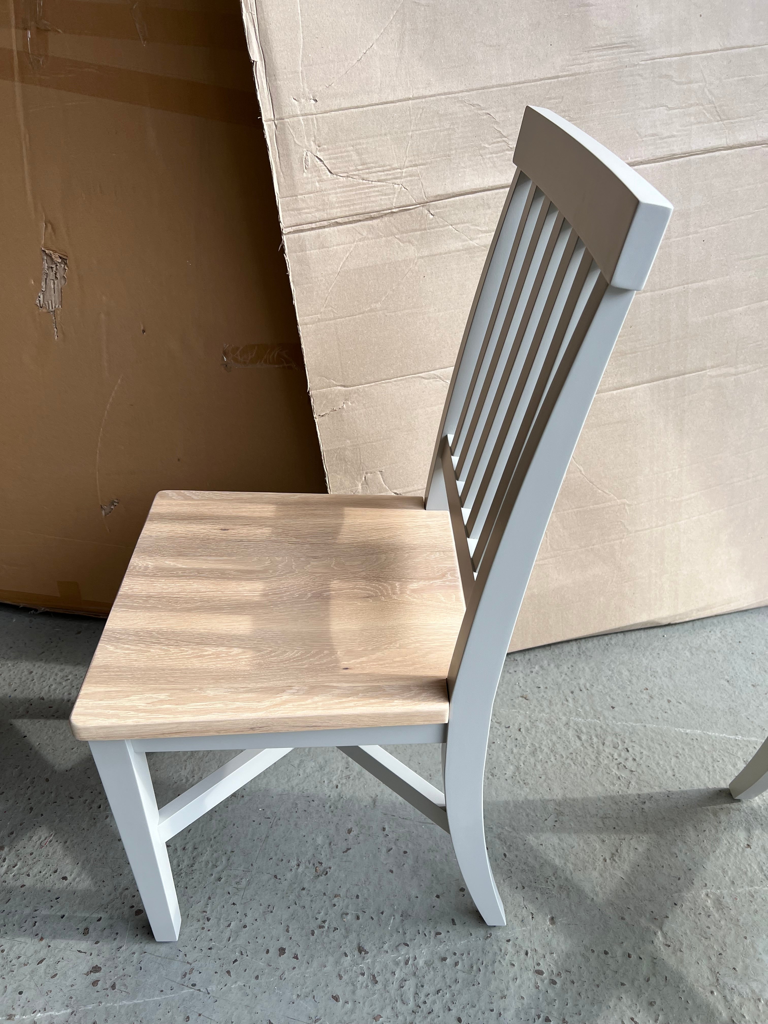 Set of 2 CHESTER DOVE GREY
Wooden Seat Dining Chair Quality Furniture Clearance Ltd
