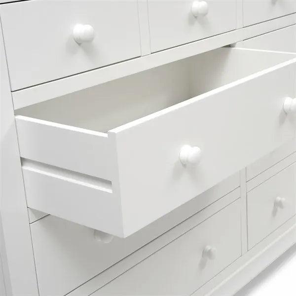 CHANTILLY WARM WHITE 10 Drawer Chest Quality Furniture Clearance Ltd
