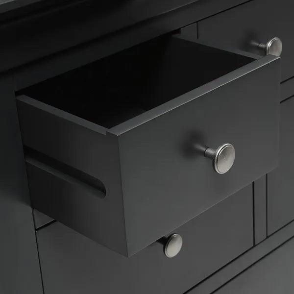 CHANTILLY DUSKY BLACK 7 Drawer Chest Quality Furniture Clearance Ltd