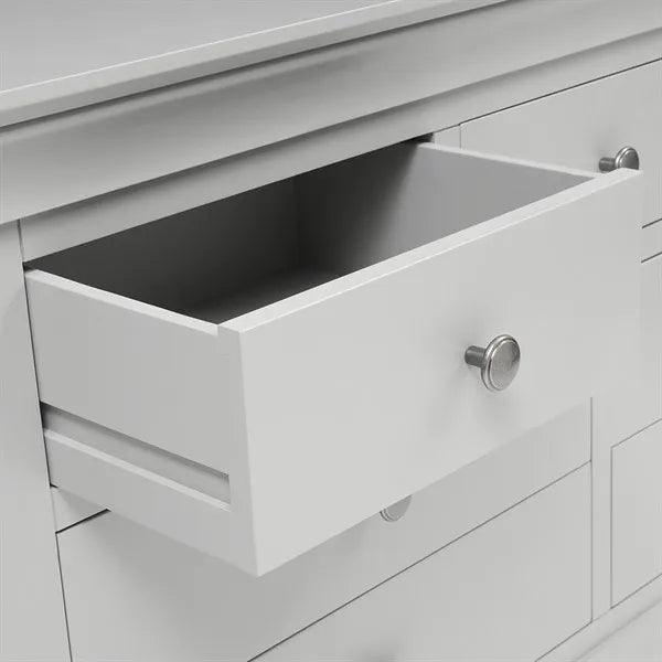 CHANTILLY PEBBLE GREY 3 Over 4 Chest Quality Furniture Clearance Ltd