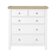 CHESTER PURE WHITE
5 Drawer Chest Quality Furniture Clearance Ltd