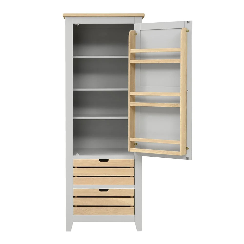 Chester Dove Grey Narrow Larder Quality Furniture Clearance Ltd