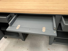 Load image into Gallery viewer, Chester Charcoal Double Pedestal Desk. furniture delivered
