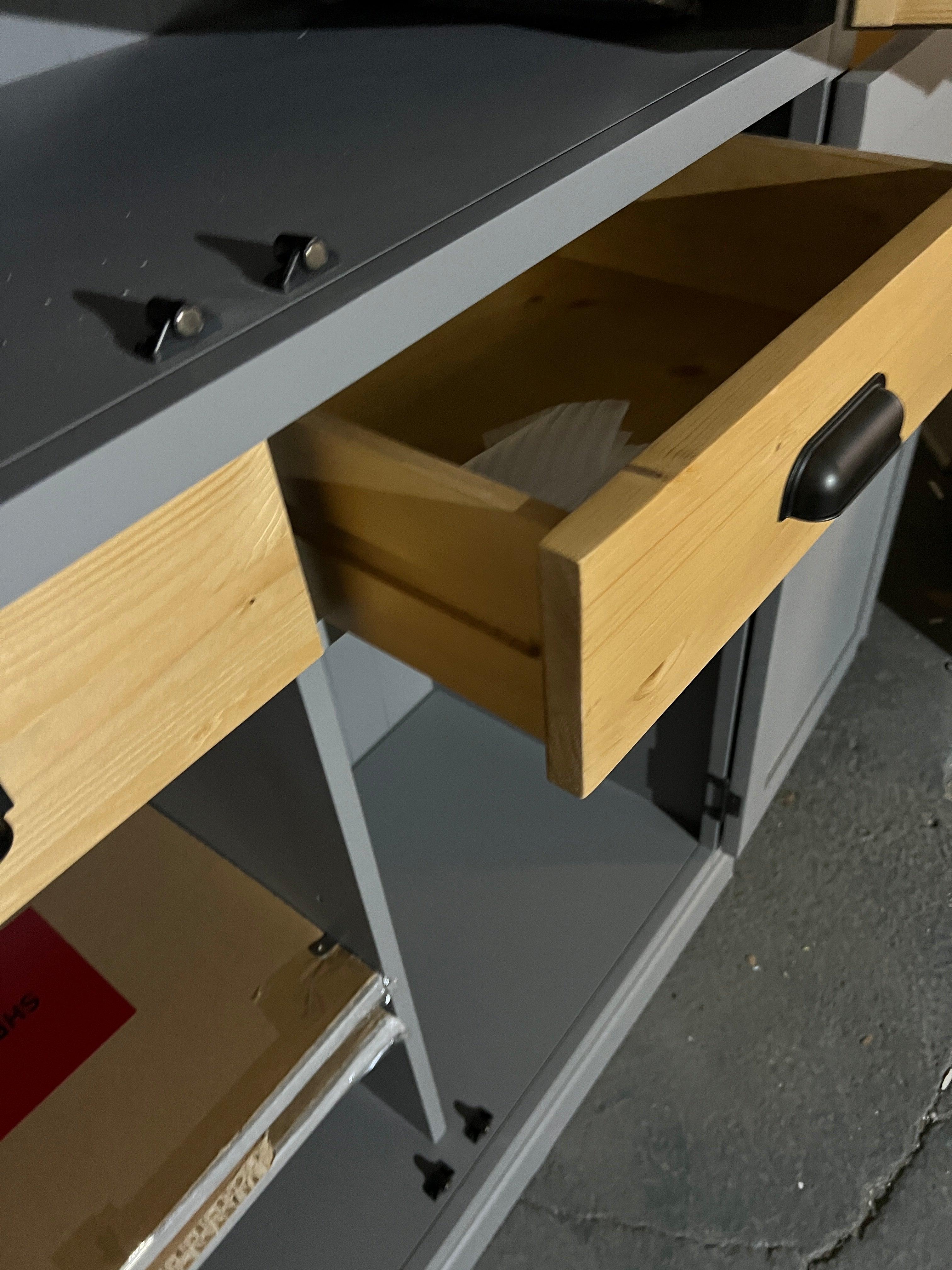 Painswick Storm Grey Double Farmhouse Larder furniture delivered