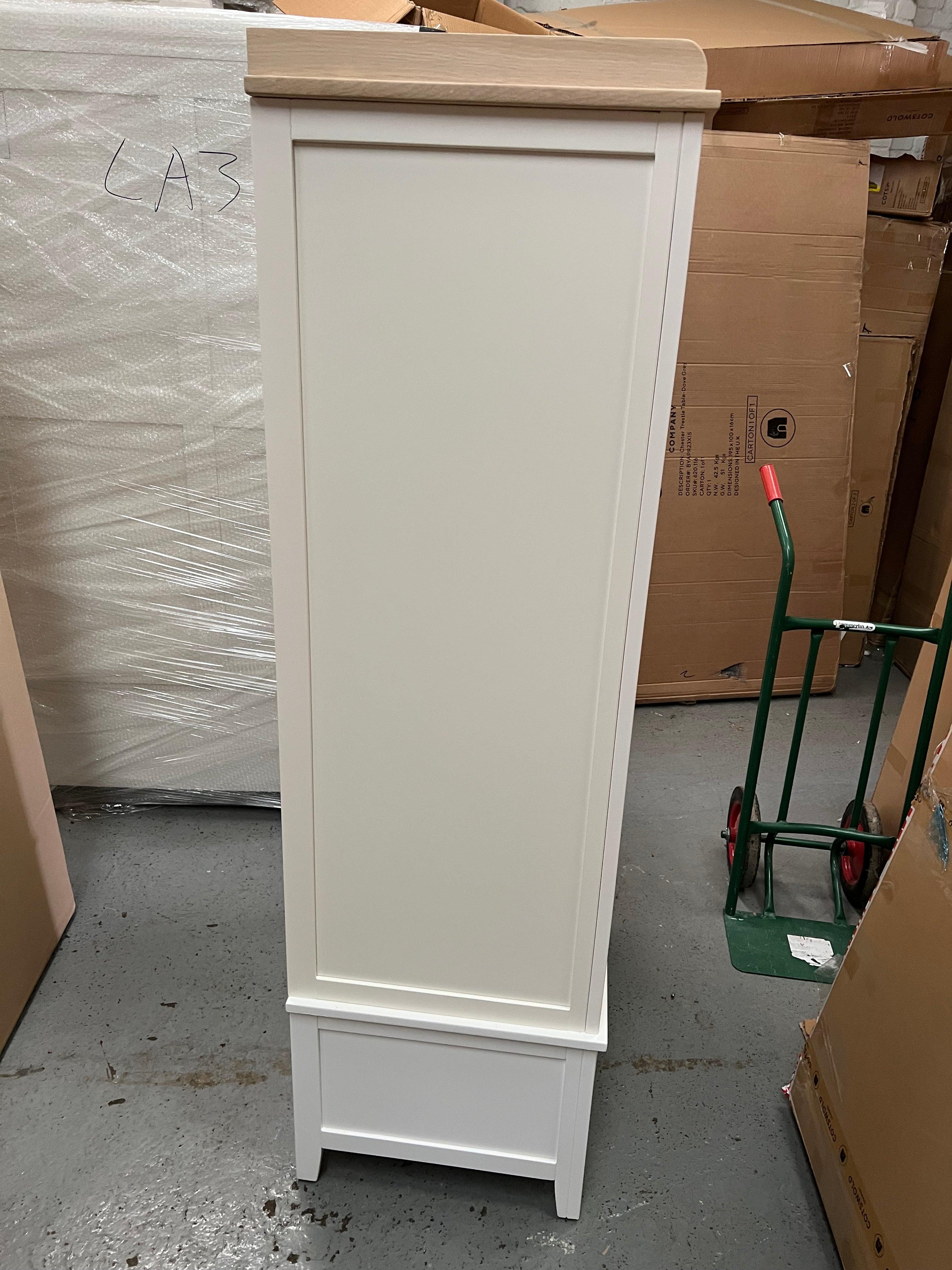 CHESTER PURE WHITE Open Petite Wardrobe Quality Furniture Clearance Ltd