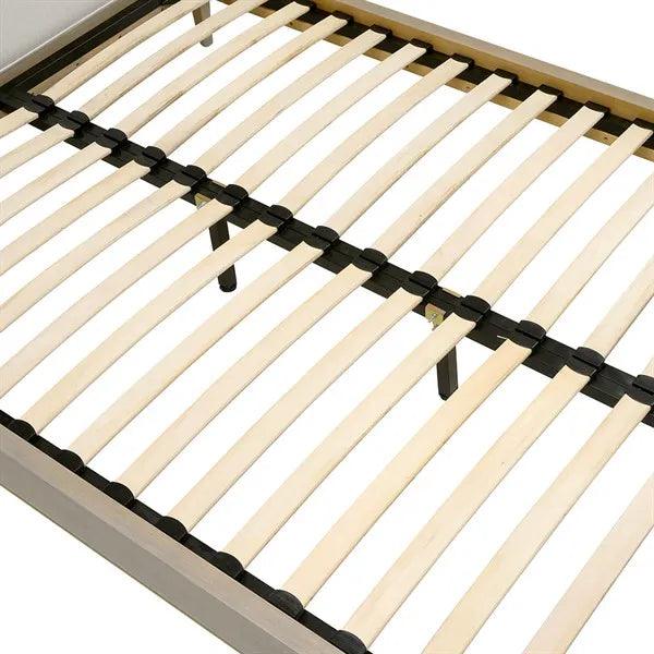 STANTON Double Upholstered Bed - Smoked Quality Furniture Clearance Ltd