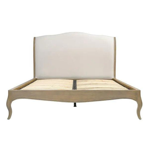 STANTON Double Upholstered Bed - Smoked Quality Furniture Clearance Ltd