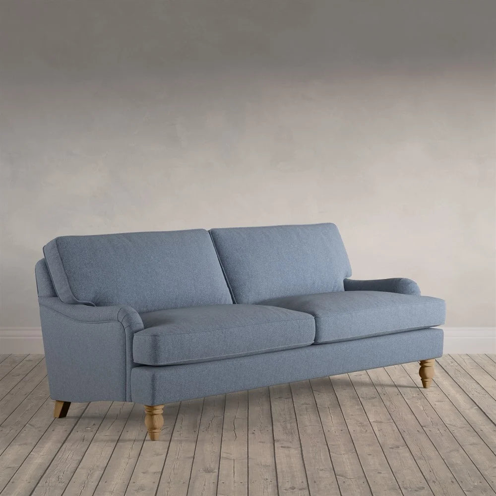 Morris - 3 Seater Sofa - Indigo - Rustic Weave Quality Furniture Clearance Ltd