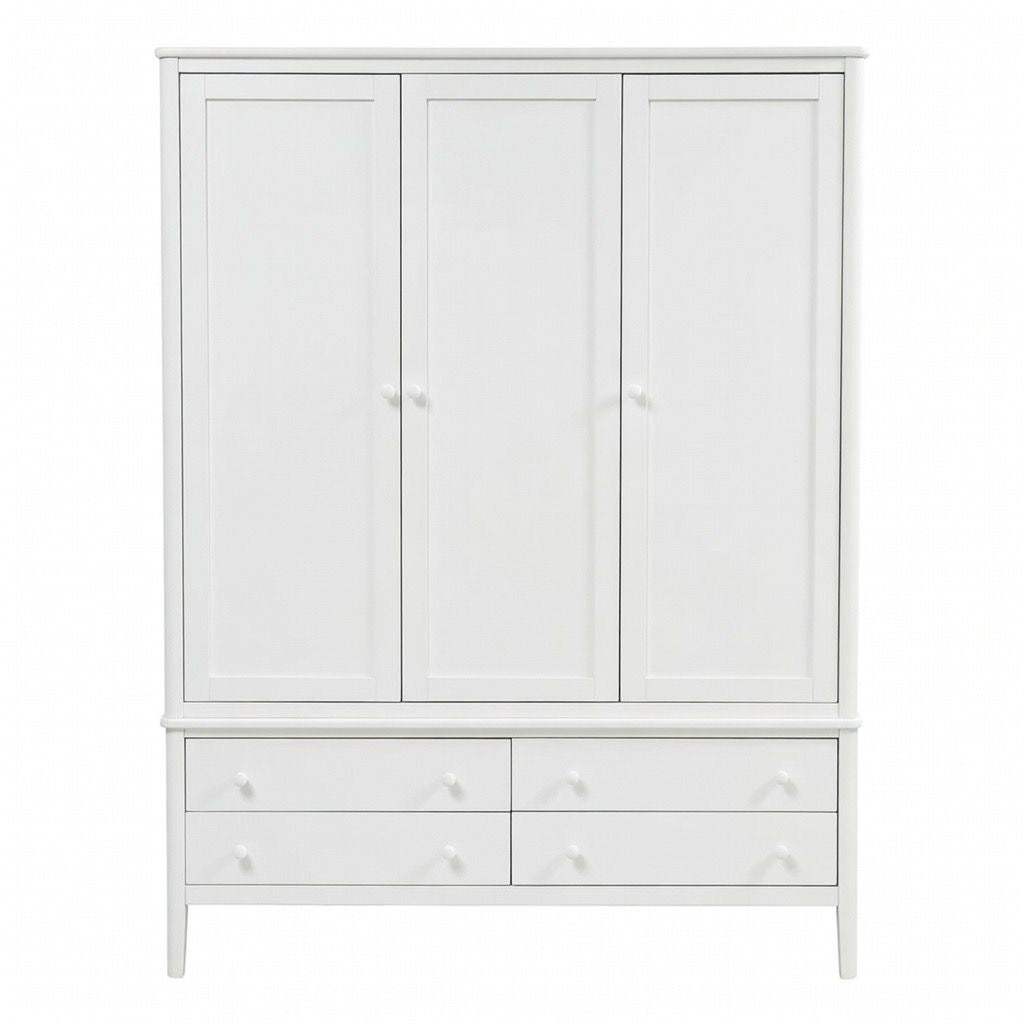 BERKELEY WHITE OAK Triple Wardrobe Quality Furniture Clearance Ltd
