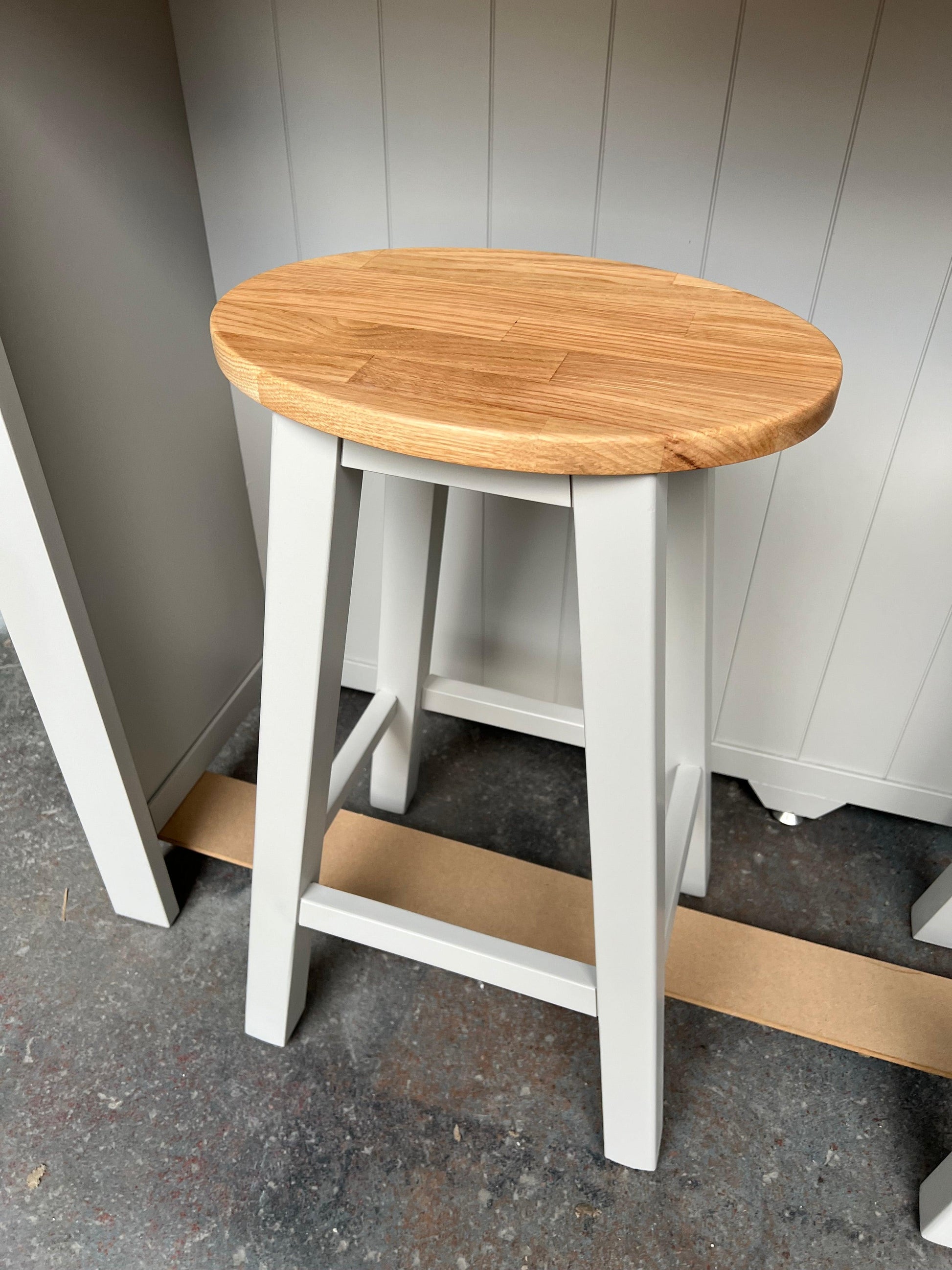 Portobello Grey Breakfast Bar Island with Stools. furniture delivered