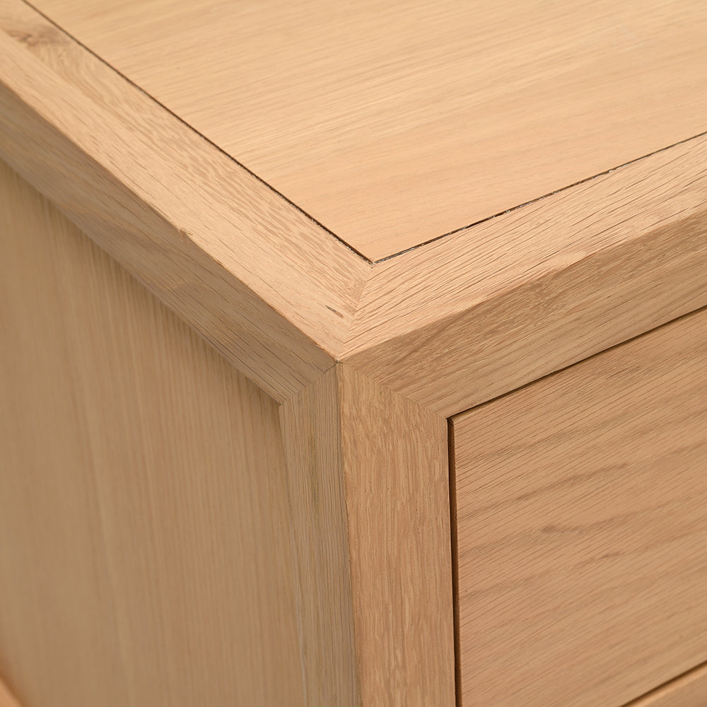 BLOCKLEY Light Oak Bedside Table Quality Furniture Clearance Ltd