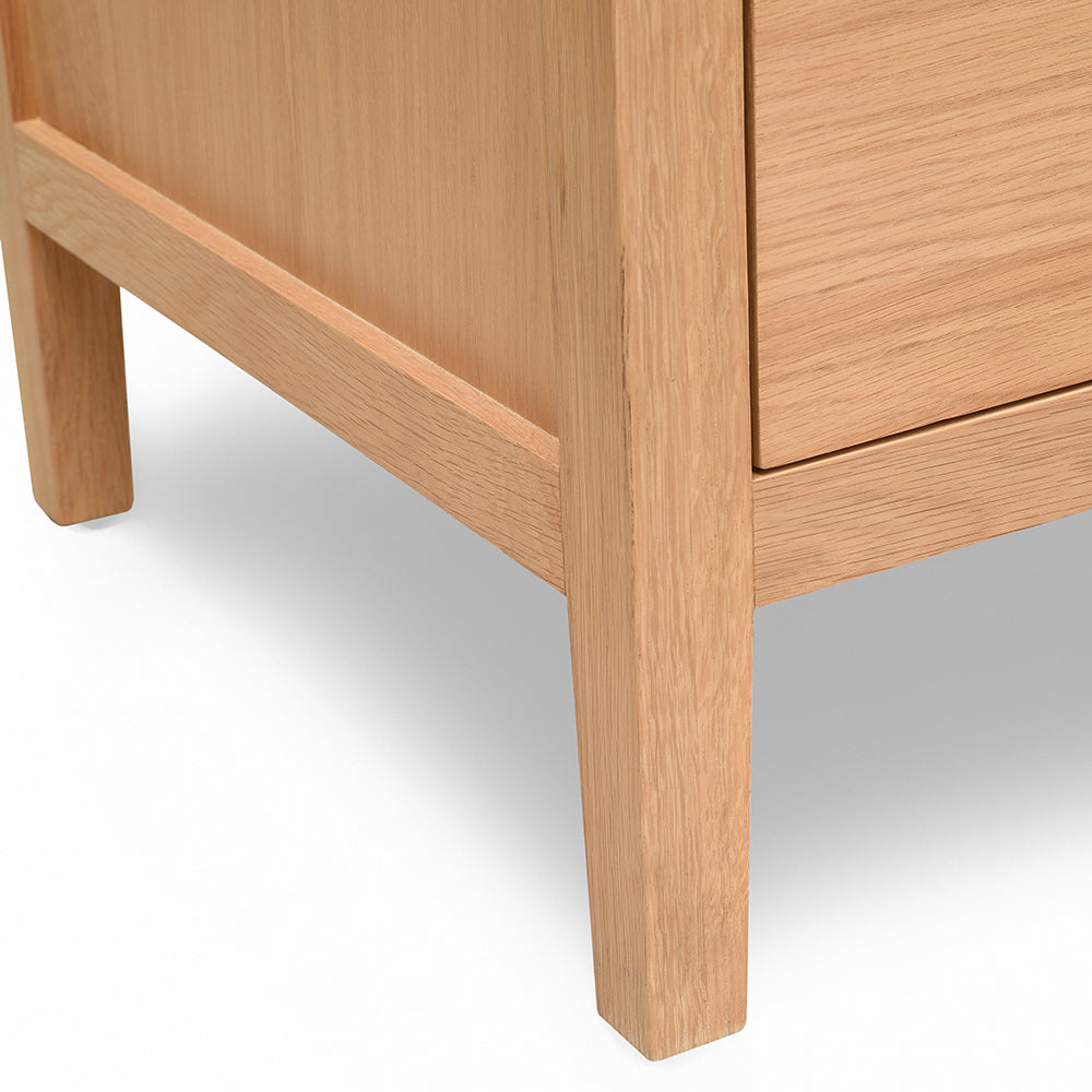 BLOCKLEY Light Oak Bedside Table Quality Furniture Clearance Ltd