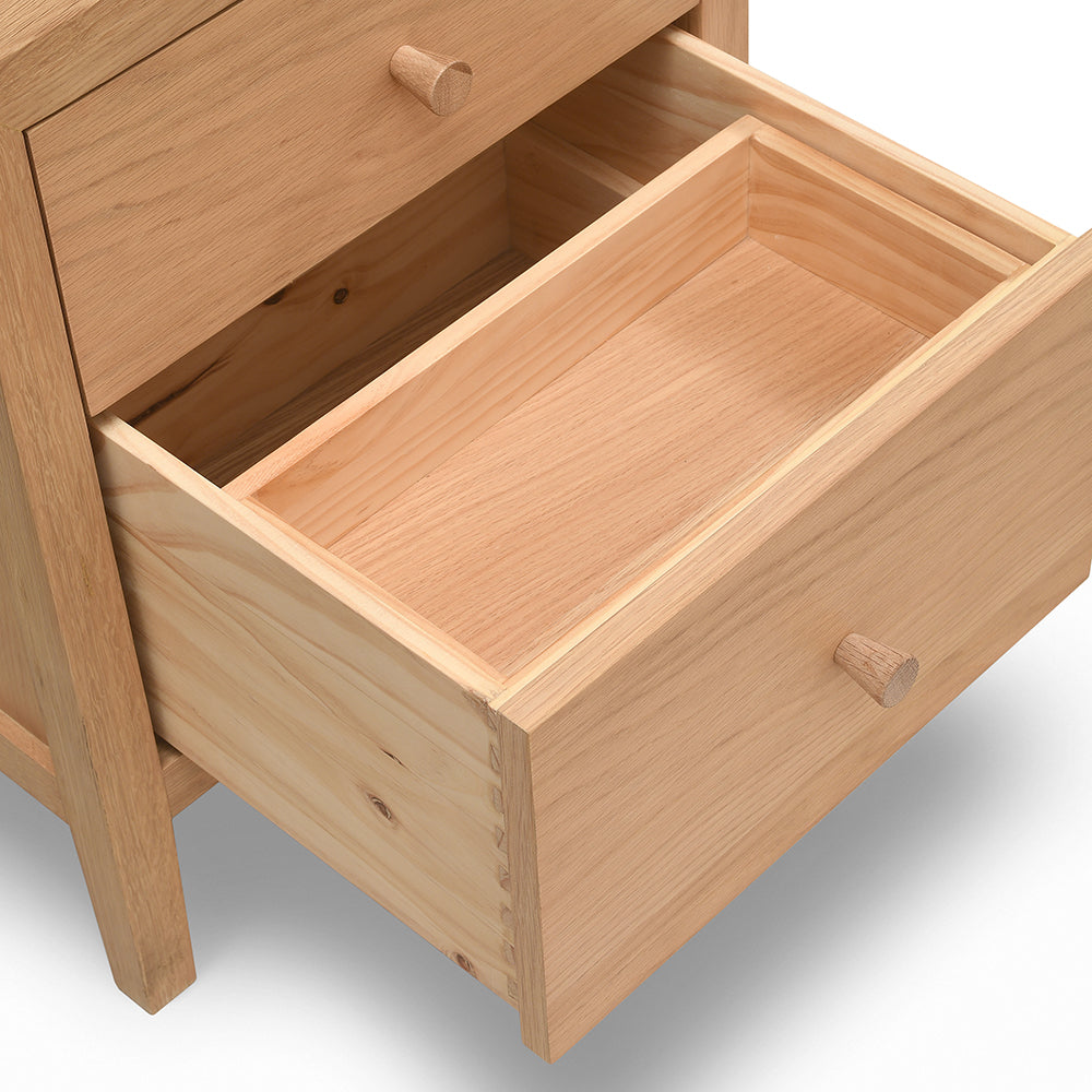 BLOCKLEY Light Oak Bedside Table Quality Furniture Clearance Ltd