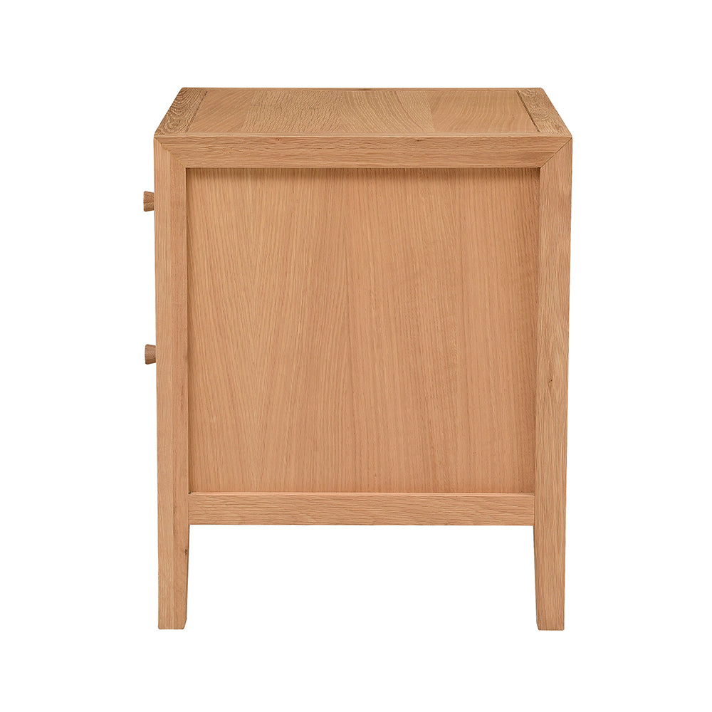 BLOCKLEY Light Oak Bedside Table Quality Furniture Clearance Ltd