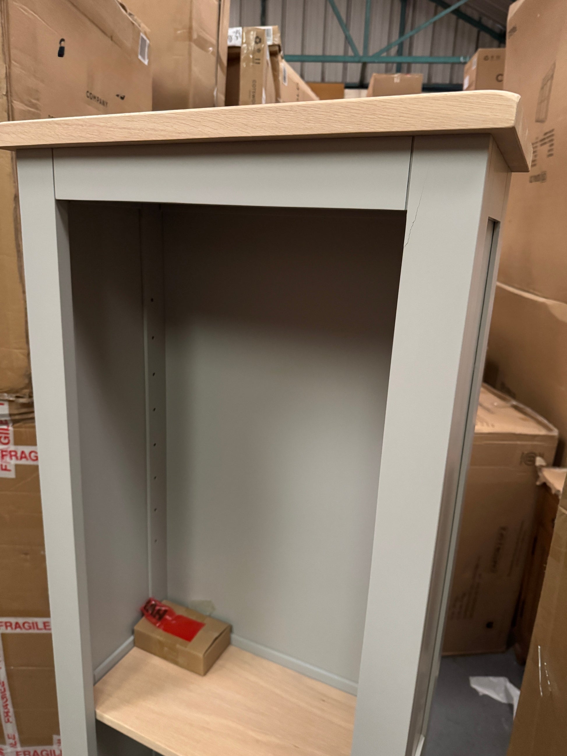 Chester Dove Grey Tall Slim Bookcase Quality Furniture Clearance Ltd