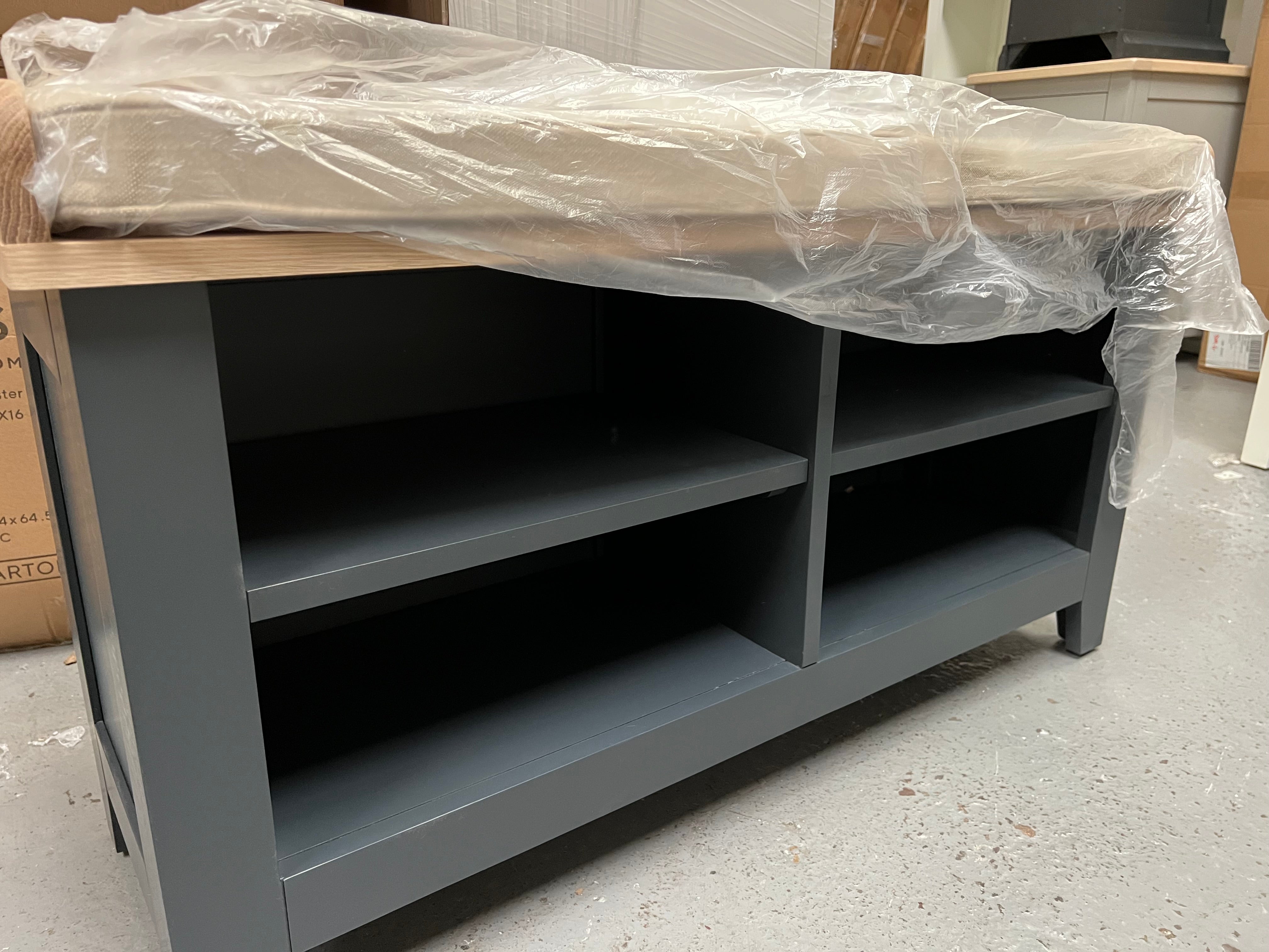 Chester Charcoal Open Shoe Storage Bench furniture delivered