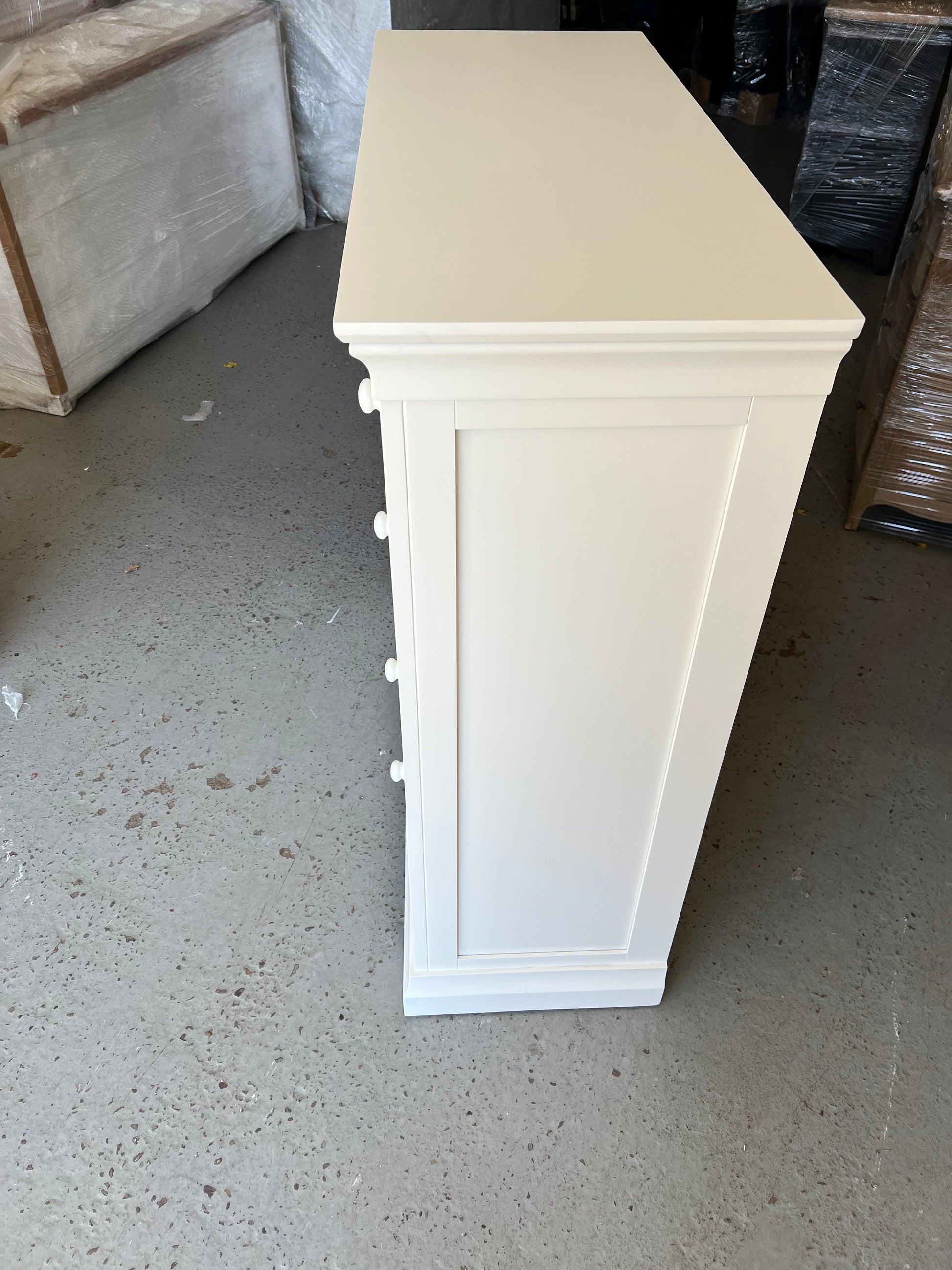 Chantilly Warm White 7 Drawer Chest Quality Furniture Clearance Ltd