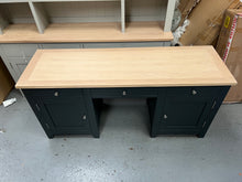 Load image into Gallery viewer, Chester Charcoal Double Pedestal Desk. furniture delivered
