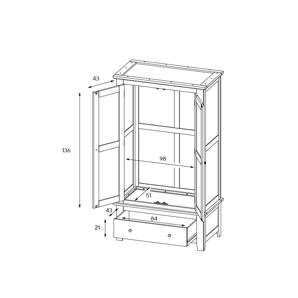 Chester Dove Grey Double Wardrobe furniture delivered