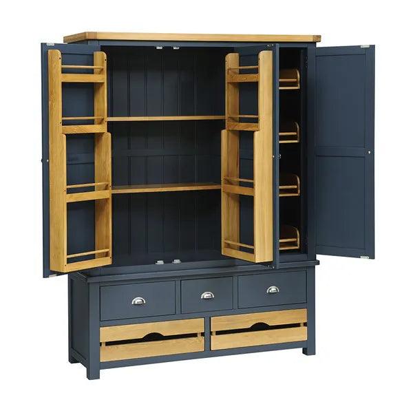 WESTCOTE INKY BLUE Triple Larder Quality Furniture Clearance Ltd