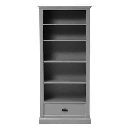 STOW FLINT GREY Medium Bookcase Quality Furniture Clearance Ltd