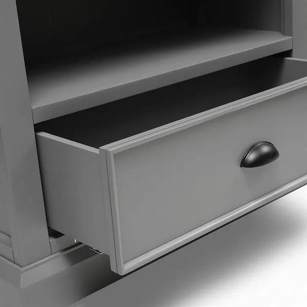 STOW FLINT GREY Medium Bookcase Quality Furniture Clearance Ltd