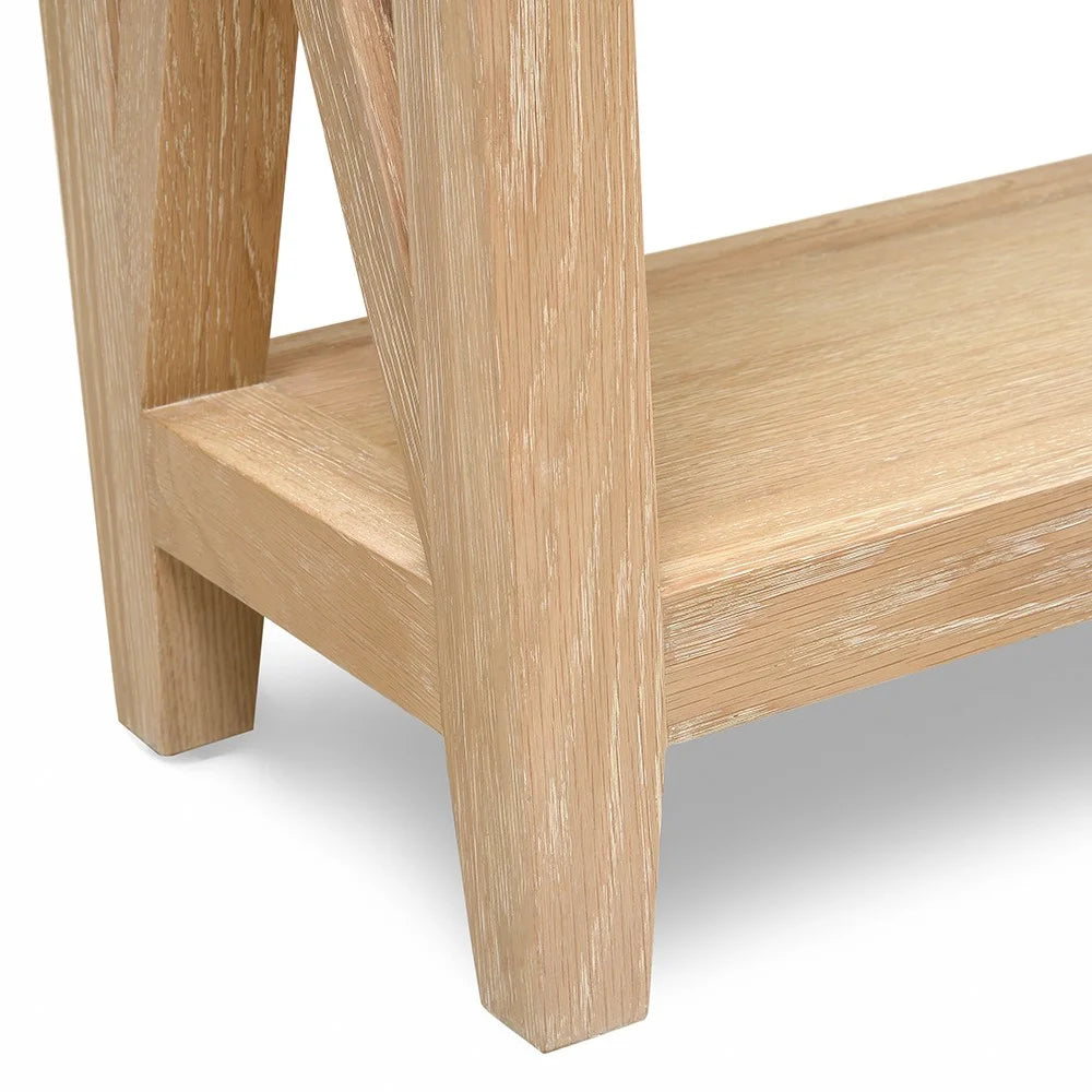 INGLESHAM WHITEWASH OAK Console Table Quality Furniture Clearance Ltd