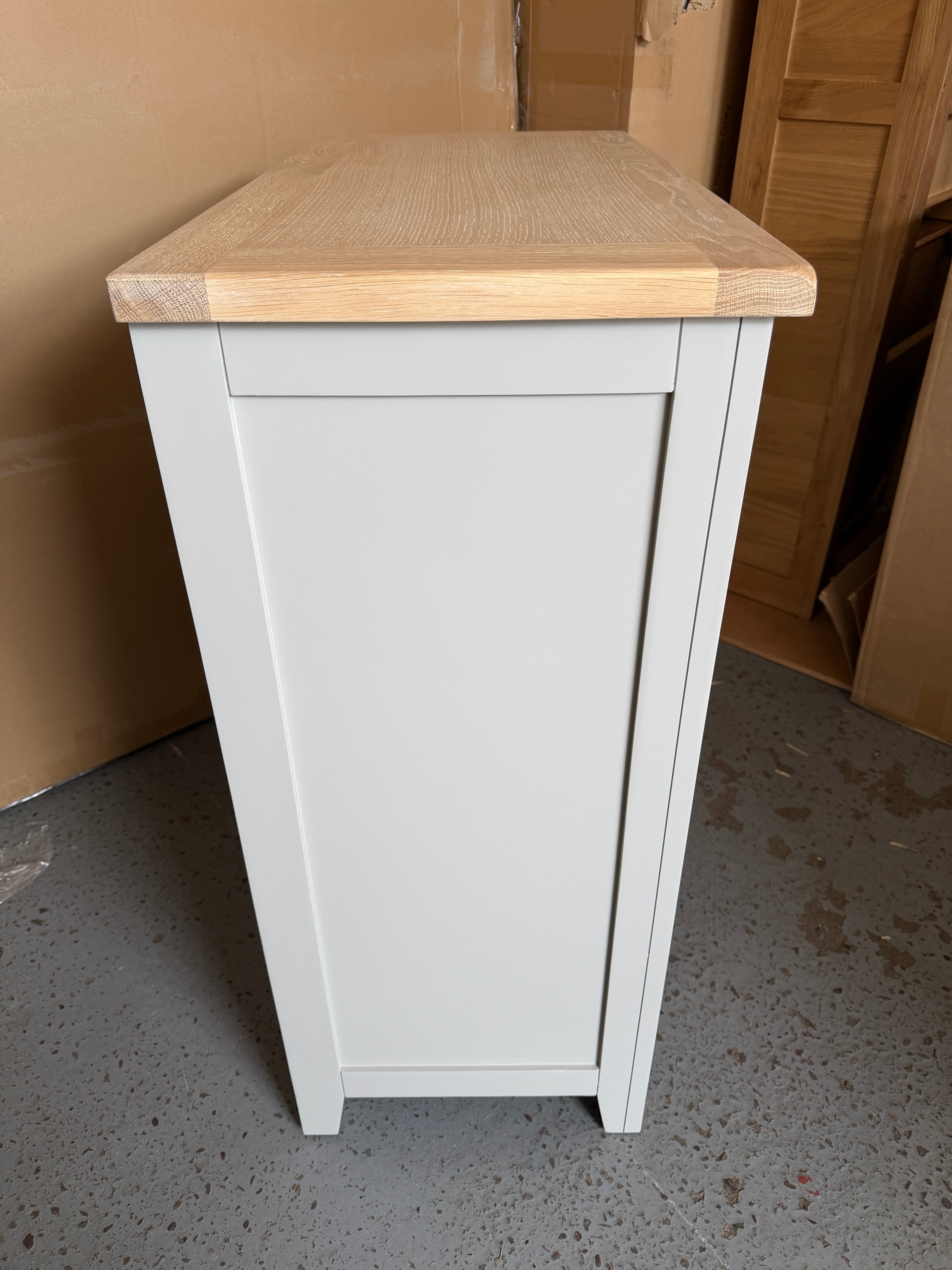 CHESTER DOVE GREY 5 Drawer Chest Quality Furniture Clearance Ltd