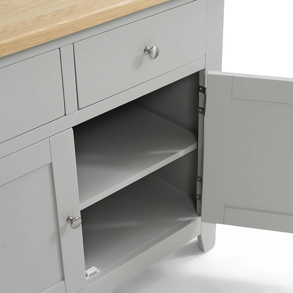 Chester Dove Grey Small Sideboard Quality Furniture Clearance Ltd