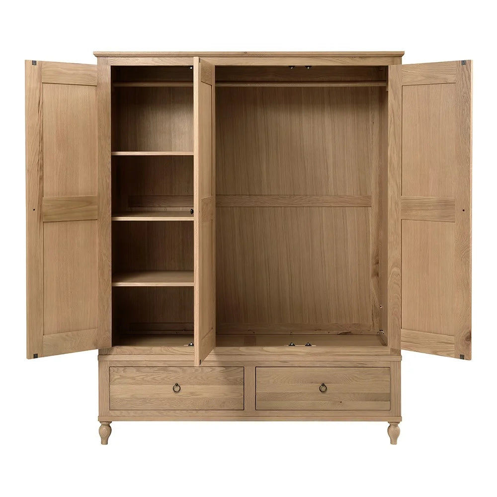 ELKSTONE MELLOW OAK
Triple Wardrobe Quality Furniture Clearance Ltd