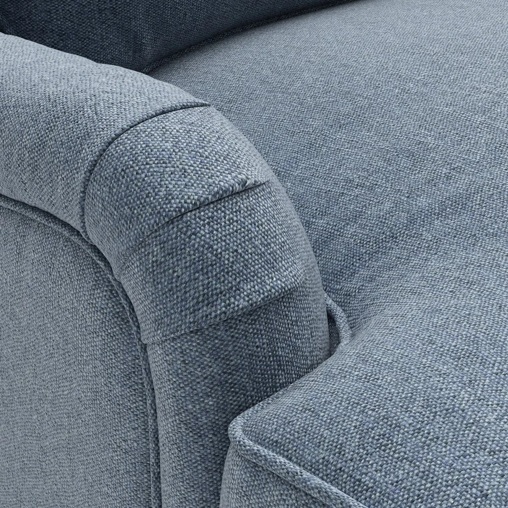 Morris - 3 Seater Sofa - Indigo - Rustic Weave Quality Furniture Clearance Ltd