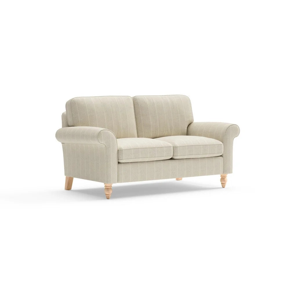 HURLEY Large 2 Seater - Natural - Compton Stripe Quality Furniture Clearance Ltd