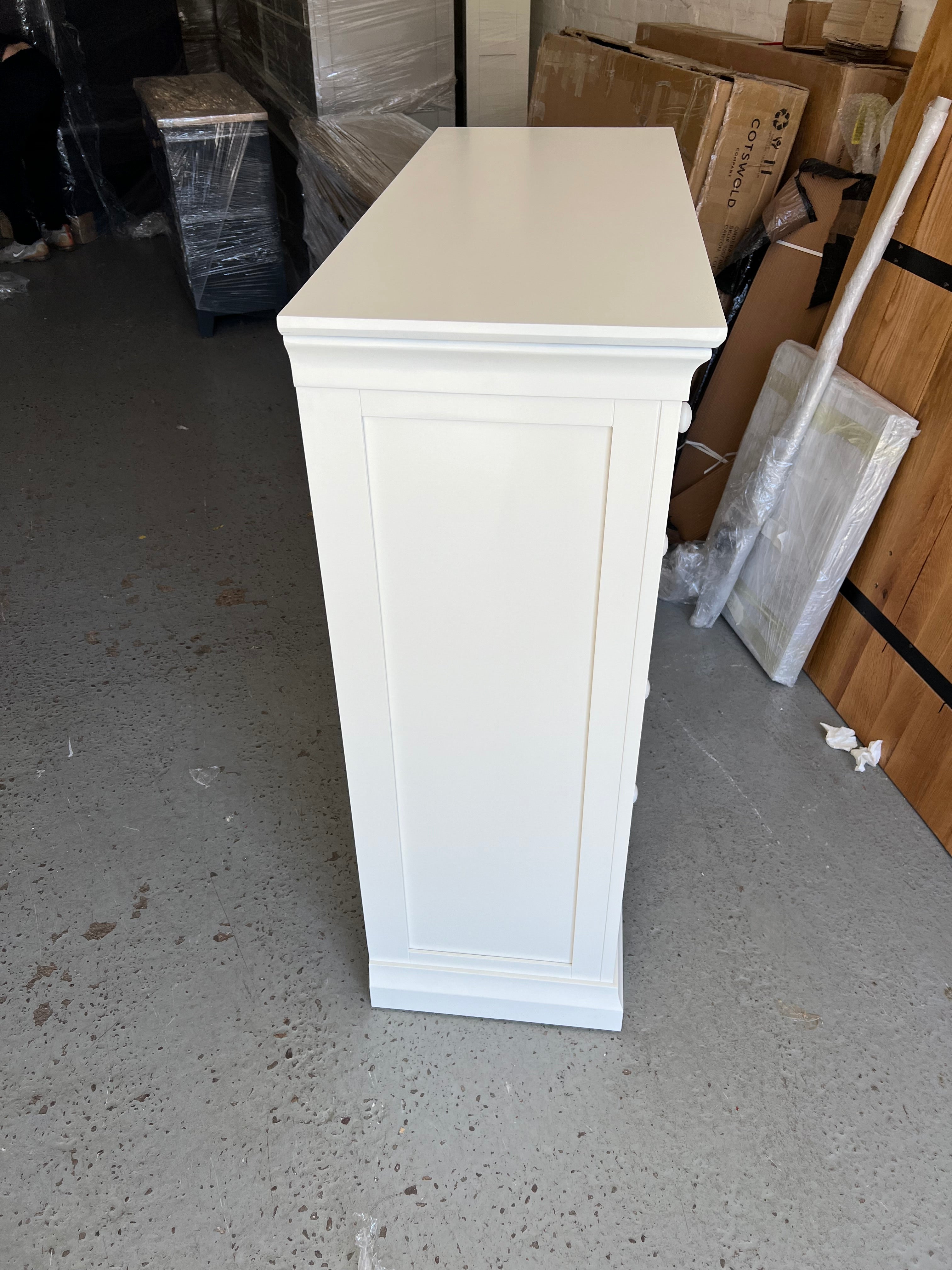 Chantilly Warm White 7 Drawer Chest Quality Furniture Clearance Ltd