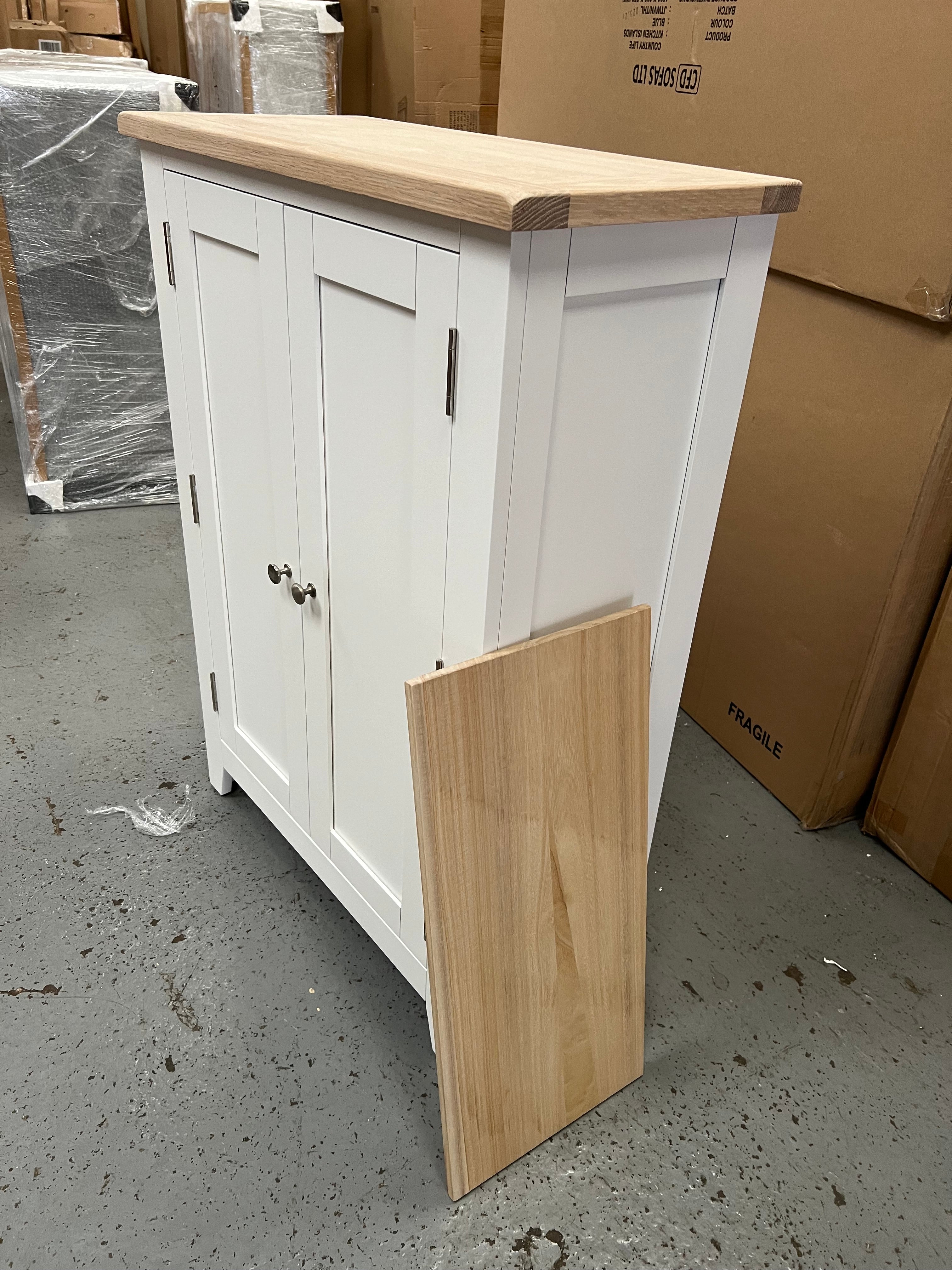 CHESTER PURE WHITE Large Shoe Cupboard Quality Furniture Clearance Ltd