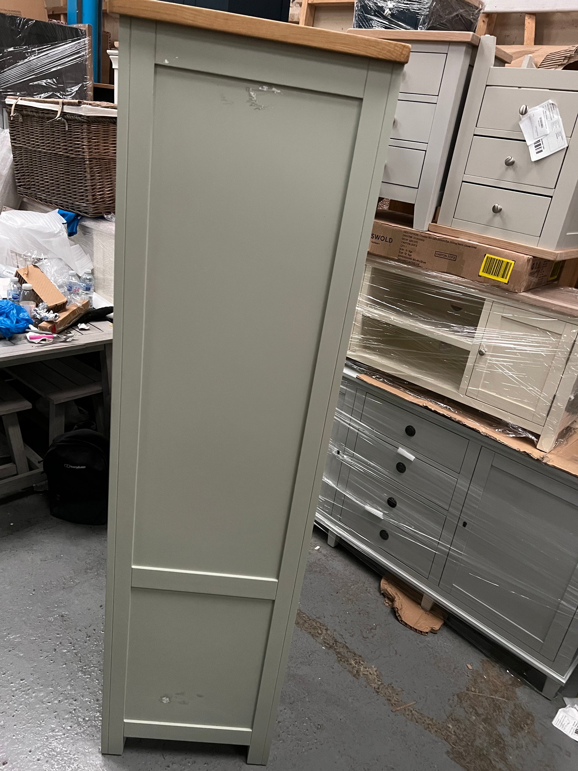 Sussex Sage Green Double Larder Quality Furniture Clearance Ltd