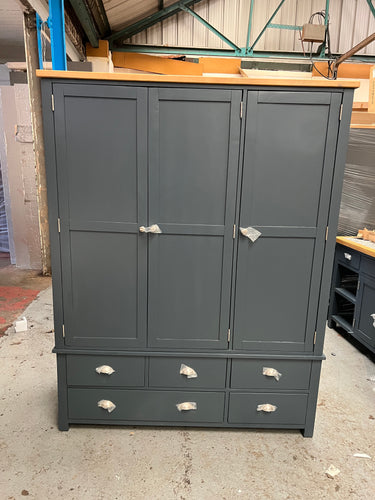 Hampshire ‘Country Life’ Triple Larder - Blue Quality Furniture Clearance Ltd