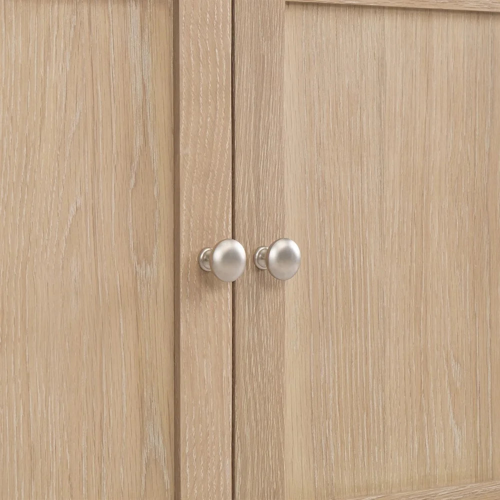 INGLESHAM WHITEWASH OAK Open Display Cabinet Quality Furniture Clearance Ltd
